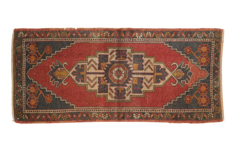 Vintage Distressed Oushak Rug Mat Runner