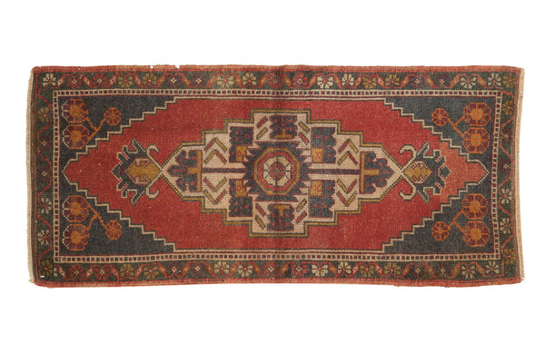 Vintage Distressed Oushak Rug Mat Runner
