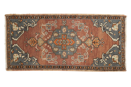 Vintage Distressed Oushak Rug Mat Runner