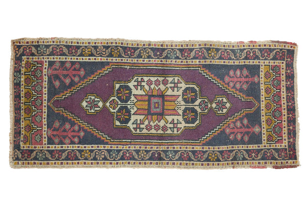 Vintage Distressed Oushak Rug Mat Runner