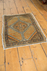  Vintage Distressed Oushak Square Rug Mat / Item 6154 image 3