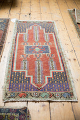 1.5x3.5 Vintage Distressed Oushak Rug Mat Runner // ONH Item 6156 Image 3