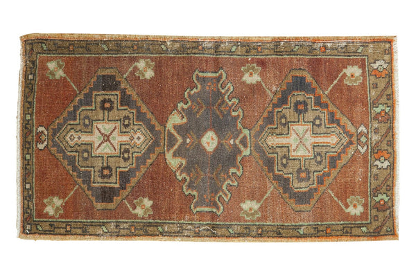 1'8" x 3'1" Vintage Distressed Oushak Rug Mat / Item 6157 image 1