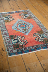 Vintage Distressed Oushak Rug Mat