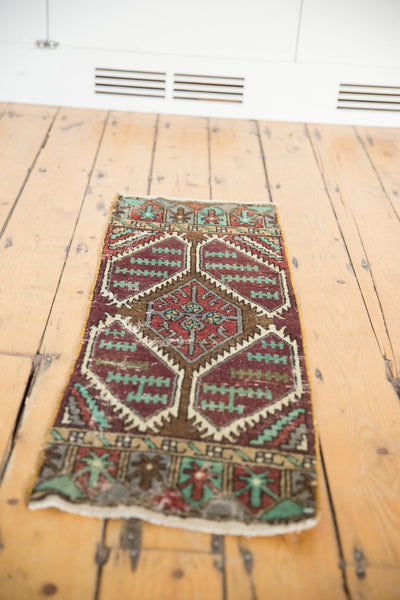1x3.5 Vintage Distressed Oushak Rug Mat Runner // ONH Item 6176 Image 2