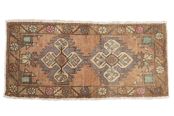 1'7" x 3'2" Vintage Distressed Oushak Rug Mat / Item 6177 image 1
