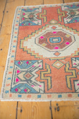  Vintage Distressed Oushak Rug Mat / Item 6178 image 4