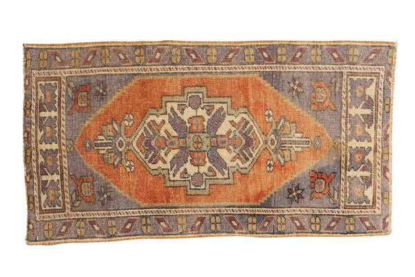 1'9" x 3'3" Vintage Distressed Oushak Rug Mat Runner / Item 6180 image 1