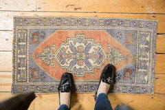  Vintage Distressed Oushak Rug Mat Runner / Item 6180 image 2