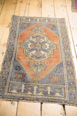  Vintage Distressed Oushak Rug Mat Runner / Item 6180 image 3