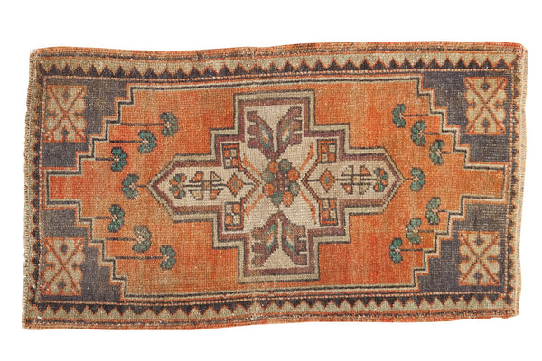 1.5x3 Vintage Distressed Oushak Rug Mat // ONH Item 6184