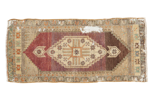 1.5x3.5 Vintage Distressed Oushak Rug Mat Runner // ONH Item 6185