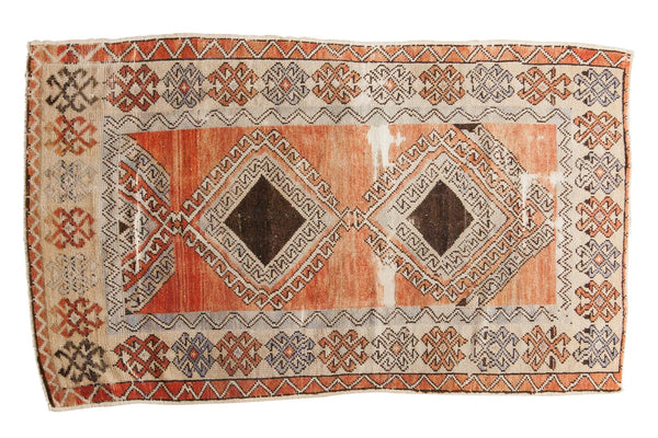 3'7" x 5'10" Vintage Distressed Oushak Rug / Item 6188 image 1