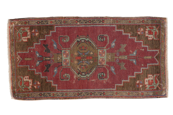 1.5x3.5 Vintage Distressed Oushak Rug Mat Runner // ONH Item 6197