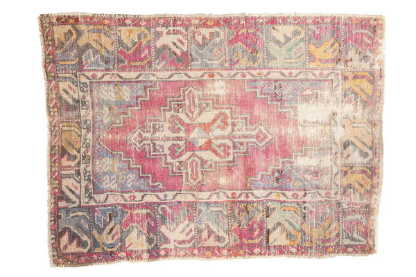 2.5x3.5 Vintage Distressed Oushak Rug // ONH Item 6200