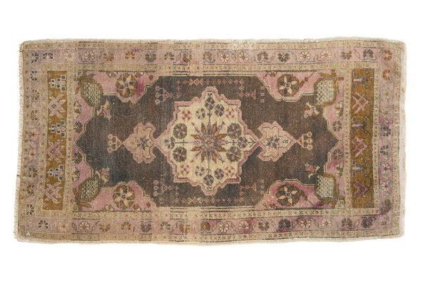 Vintage Distressed Oushak Rug Runner