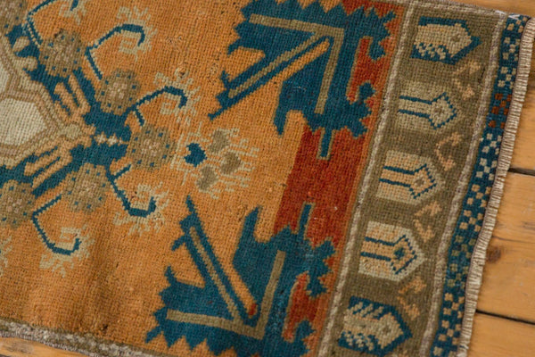 1.5x3.5 Vintage Distressed Fragment Oushak Rug Mat Runner // ONH Item 6209 Image 3