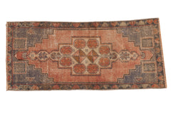Vintage Distressed Oushak Rug Mat Runner / ONH item 6211 
