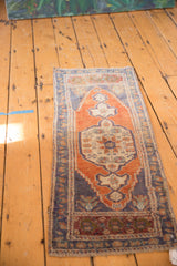Vintage Distressed Oushak Rug Mat Runner / ONH item 6213 image 2