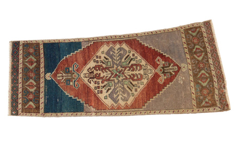 1.5x3.5 Vintage Distressed Oushak Rug Mat Runner // ONH Item 6216
