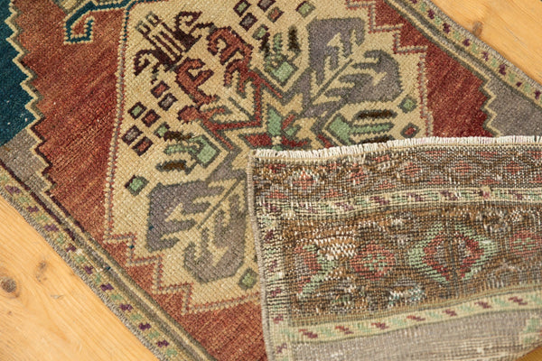 1.5x3.5 Vintage Distressed Oushak Rug Mat Runner // ONH Item 6216 Image 6