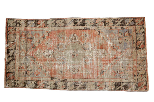 2.5x5 Vintage Distressed Oushak Rug Runner // ONH Item 6219