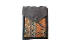 Rug Fragment and Leather Shoulder Bag // ONH Item 6248