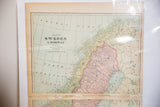 Upper right detail, 1907 Sweden map, showing Arctic Ocean and aged pastel tones.