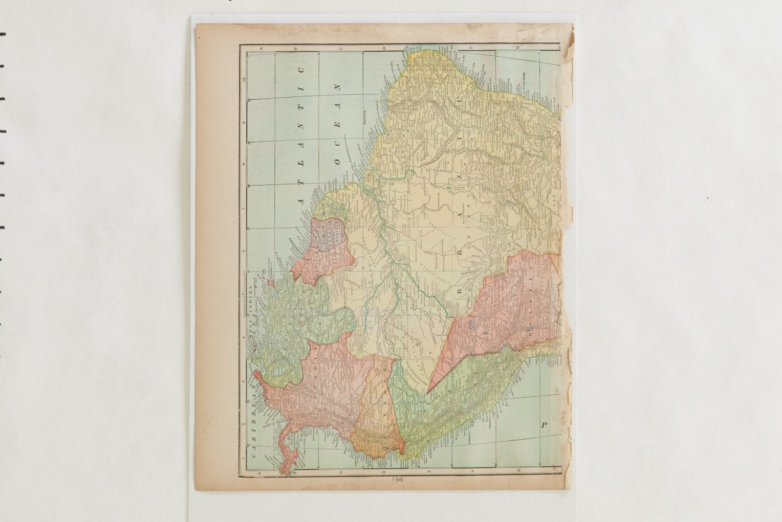 Map of Brazil Cram's Unrivaled Atlas of the World 1907 Edition