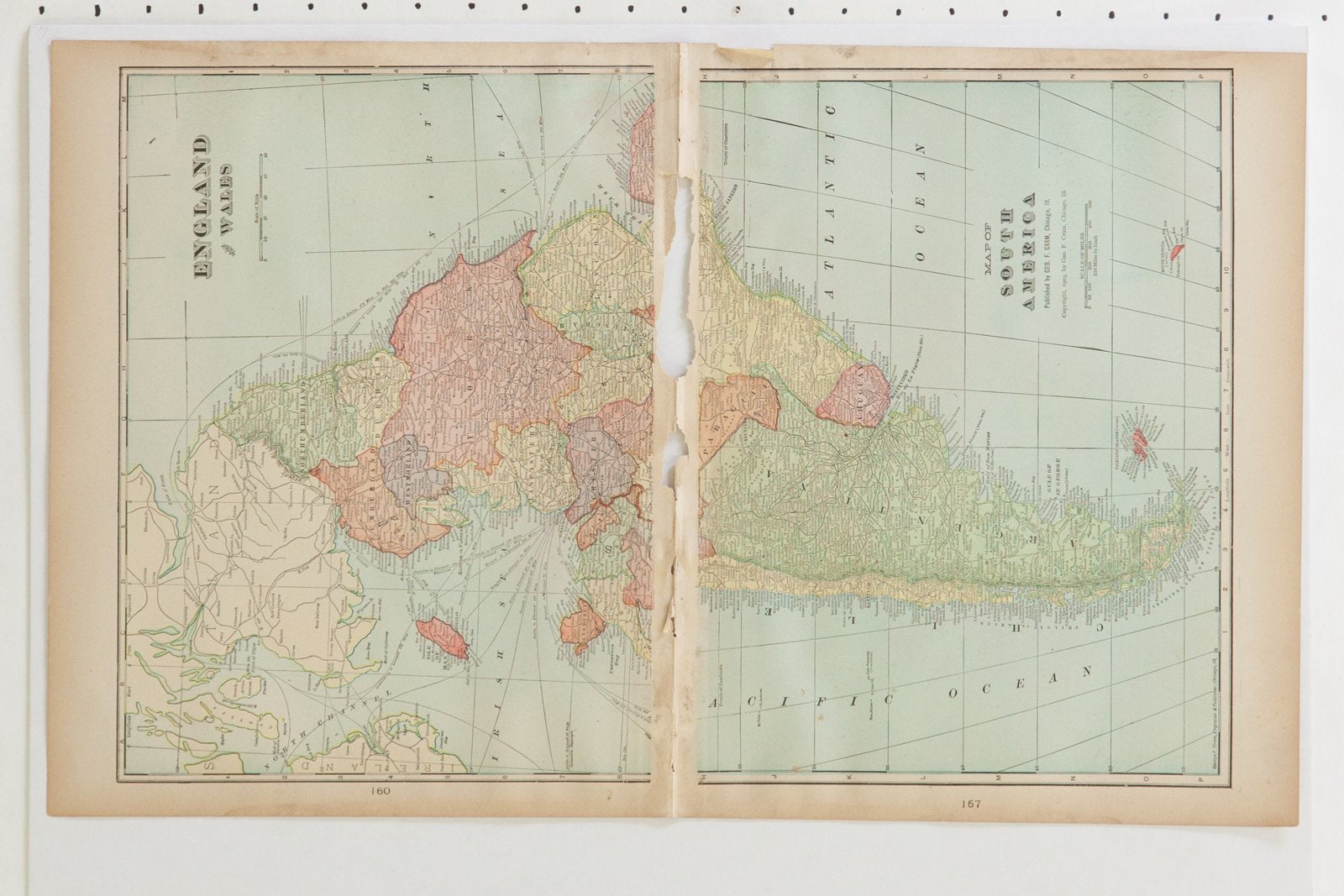 Map of Europe Cram's Unrivaled Atlas of the World 1907 Edition