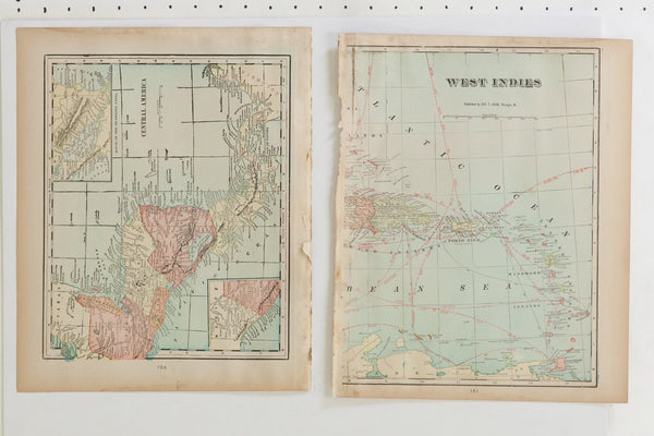 Map of Panama Cram's Unrivaled Atlas of the World 1907 Edition