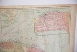 Cram's 1907 map detail: pink Matanzas province, Straits of Florida, and Caribbean Sea.