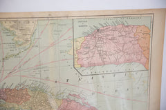 Map of Cuba Cram's Unrivaled Atlas of the World 1907 Edition