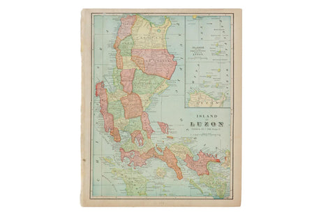 Map of Luzon Cram's Unrivaled Atlas of the World 1907 Edition