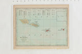 The complete page of a 1907 Map of Samoa, highlighting the paper's antique condition and wide borders.