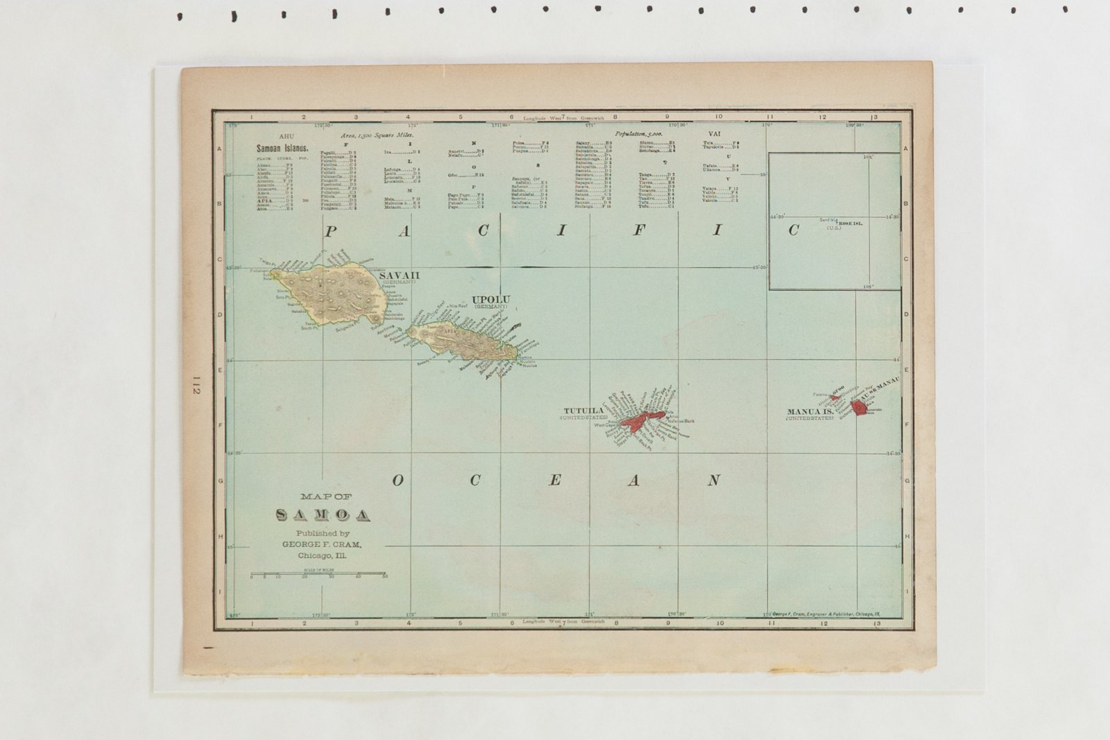 Map of Luzon Cram's Unrivaled Atlas of the World 1907 Edition