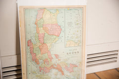 Map of Luzon Cram's Unrivaled Atlas of the World 1907 Edition