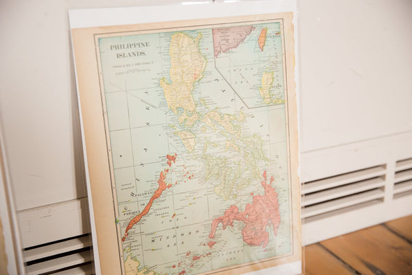 Map of Philippine Cram's Unrivaled Atlas of the World 1907 Edition