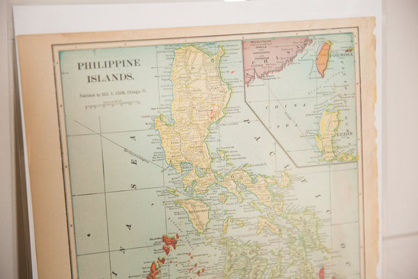 Map of Philippine Cram's Unrivaled Atlas of the World 1907 Edition