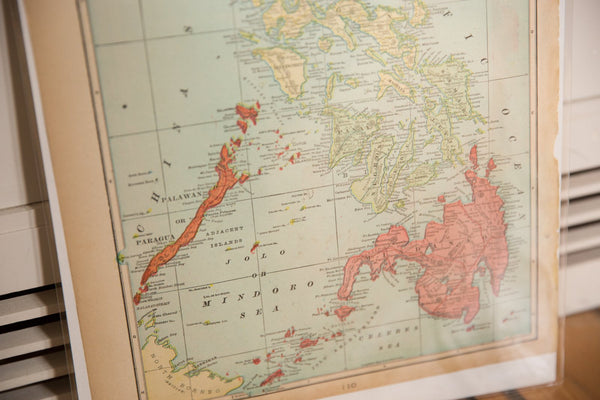 Map of Philippine Cram's Unrivaled Atlas of the World 1907 Edition