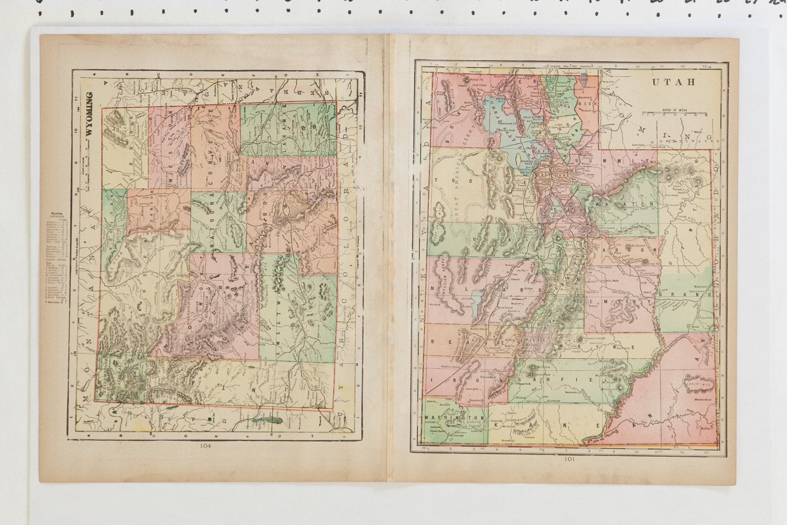 Map of Oregon Cram's Unrivaled Atlas of the World 1907 Edition