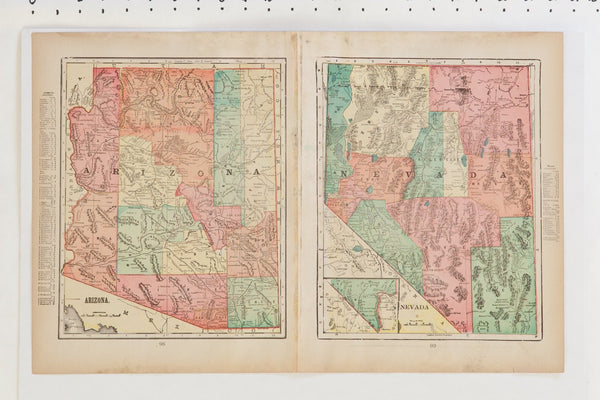 Map of Oklahoma Cram's Unrivaled Atlas of the World 1907 Edition