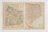 Cram's 1907 atlas pages displaying maps of Texas and Arkansas with aged paper tones.