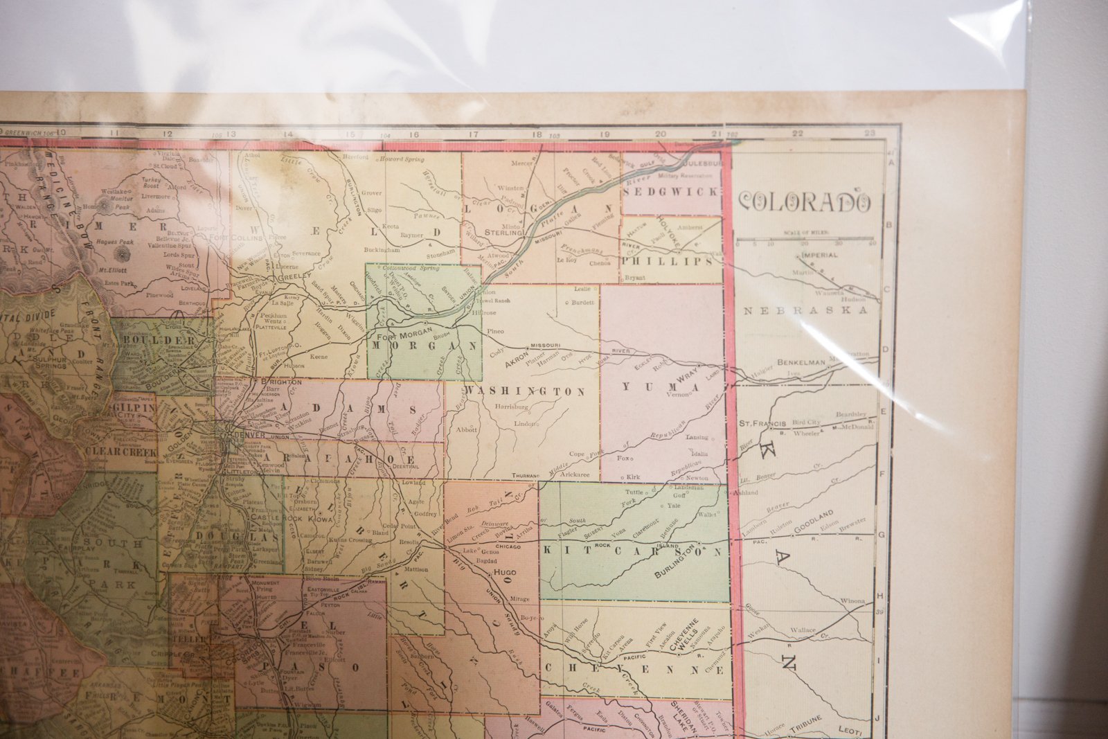 Cram's 1907 Map of Colorado