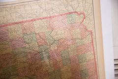 Map of Kansas Cram's Unrivaled Atlas of the World 1907 Edition