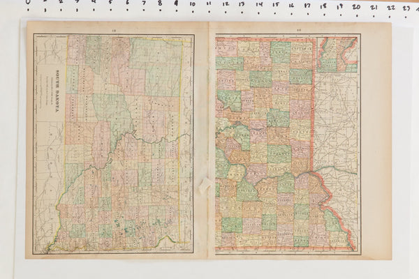Map of Nebraska Cram's Unrivaled Atlas of the World 1907 Edition