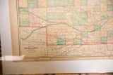 Bottom edge of Cram's 1907 Nebraska map, featuring title and page 82.