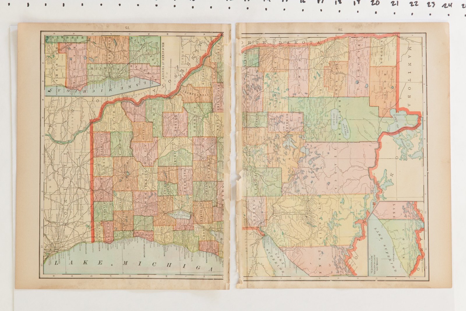 Map of Iowa Cram's Unrivaled Atlas of the World 1907 Edition
