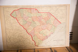 Cram's 1907 South Carolina map, showing pastel counties and time-softened paper tones.