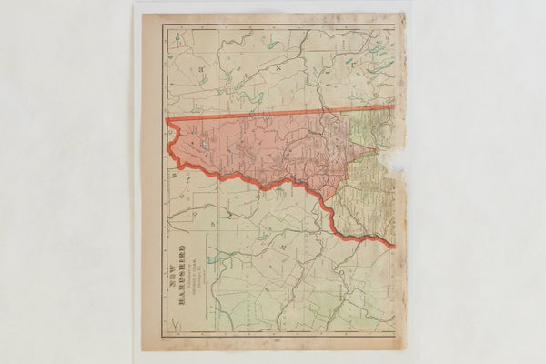 Map of Rhode Island Cram's Unrivaled Atlas of the World 1907 Edition